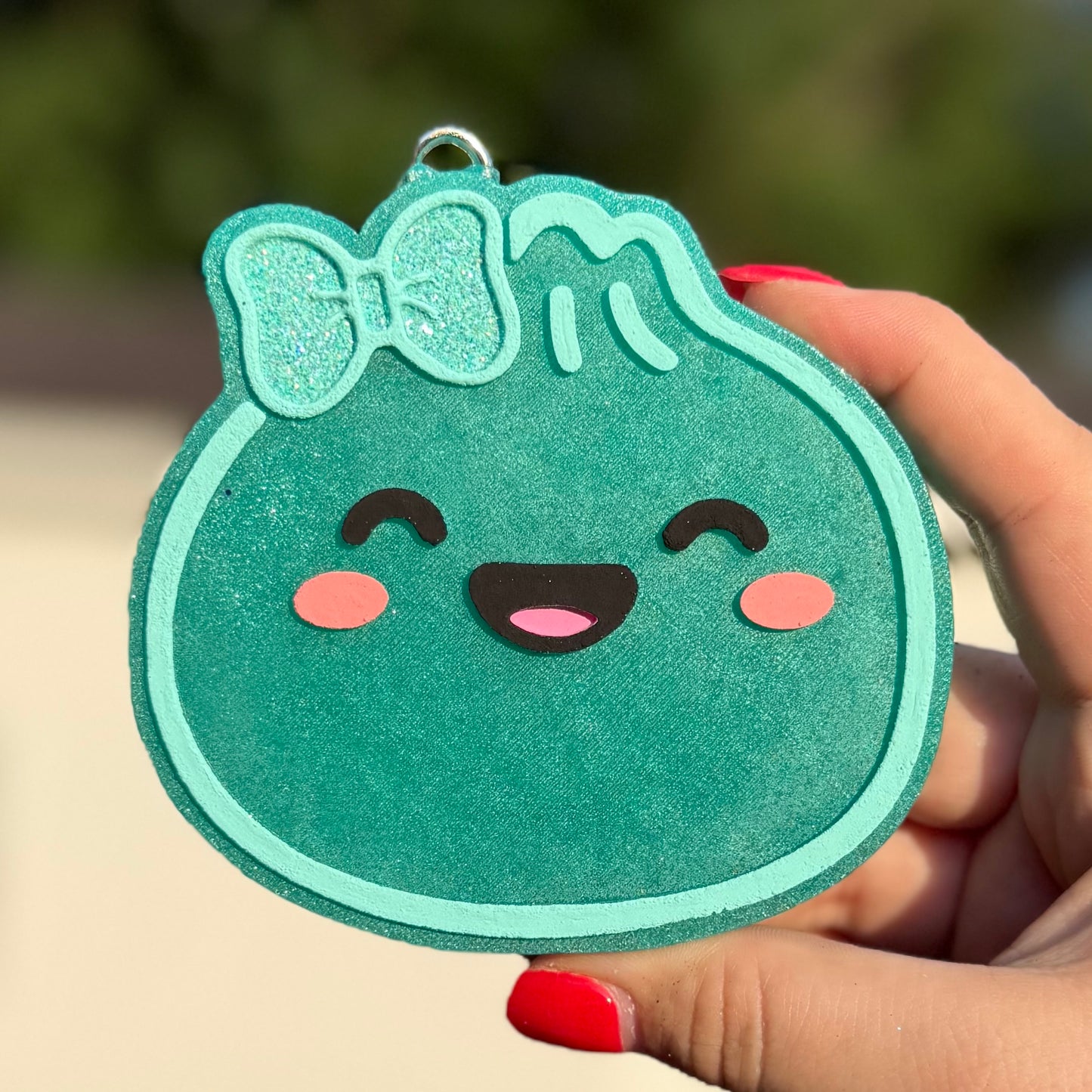 Teal/Mint Dumpling Freshie - Black Ice - RTS