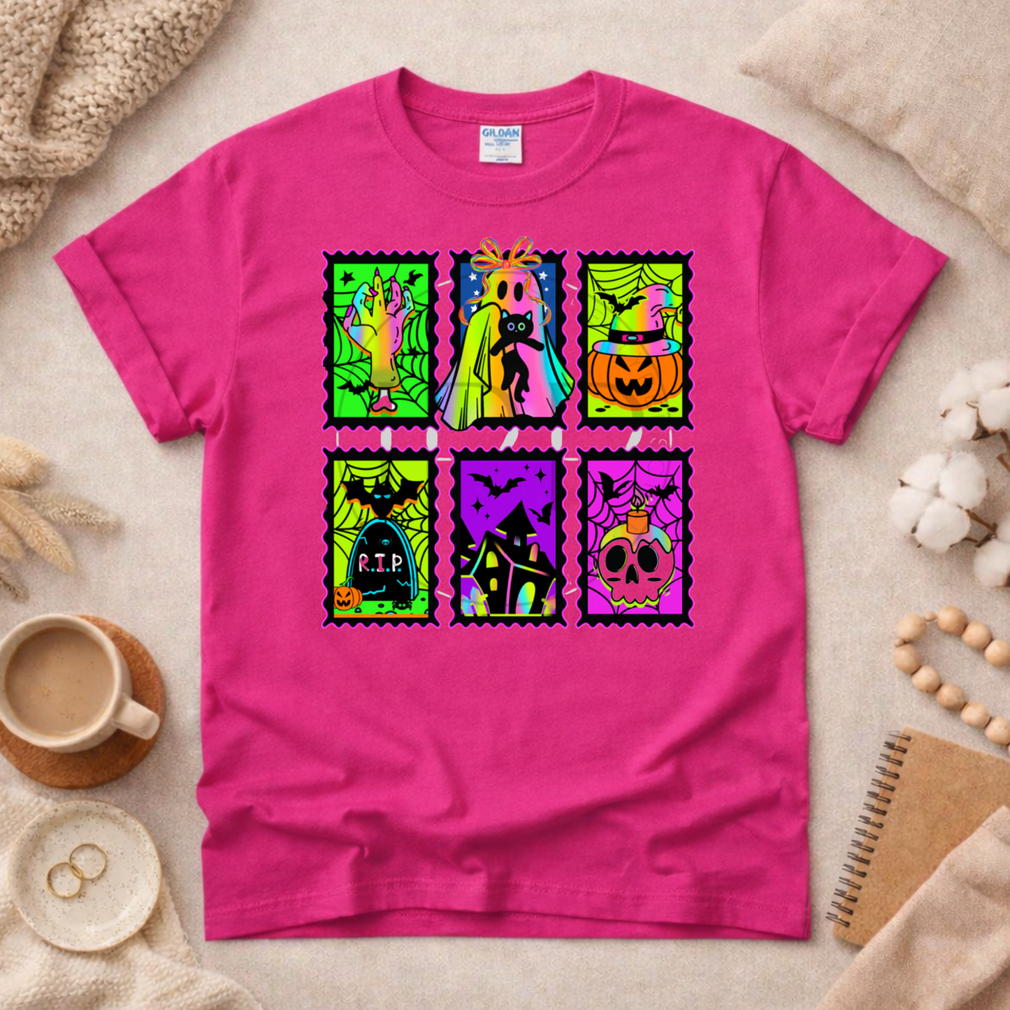 Neon Halloween Stamp Shirt