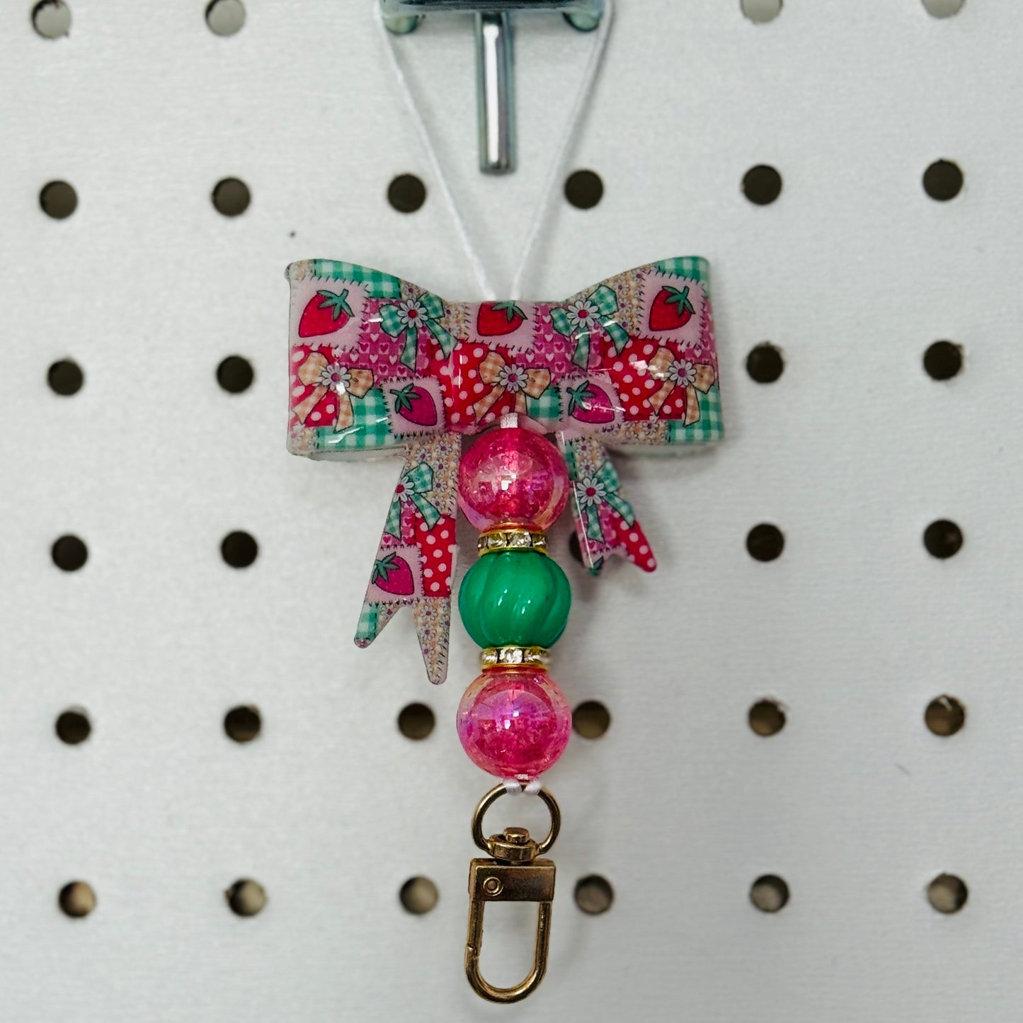 Strawberry Patchwork Freshie Hanger - RTS