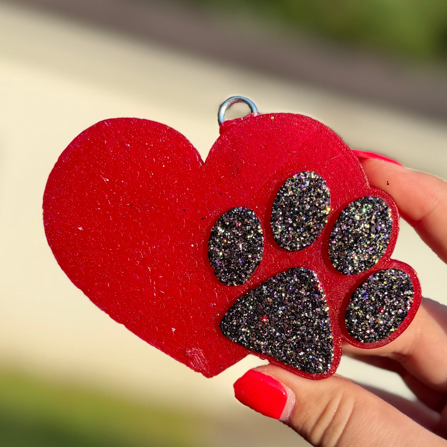 Heart with Paw Print Freshie - April Fresh - RTS