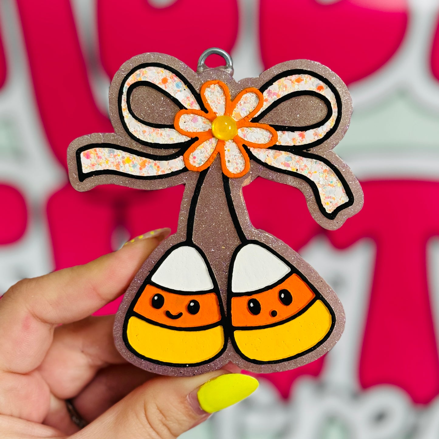 Candy Corn Cherries with Bow Freshie - Cardigan & Clove - RTS