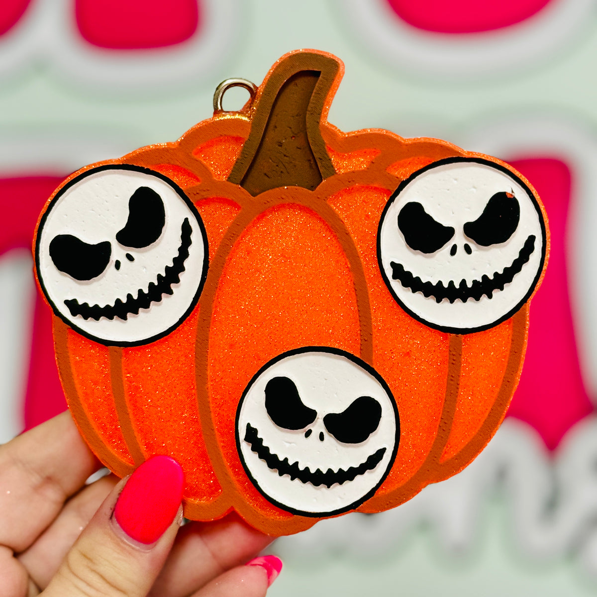 Skeleton Pumpkin Freshie - Mahogany Pumpkin - RTS