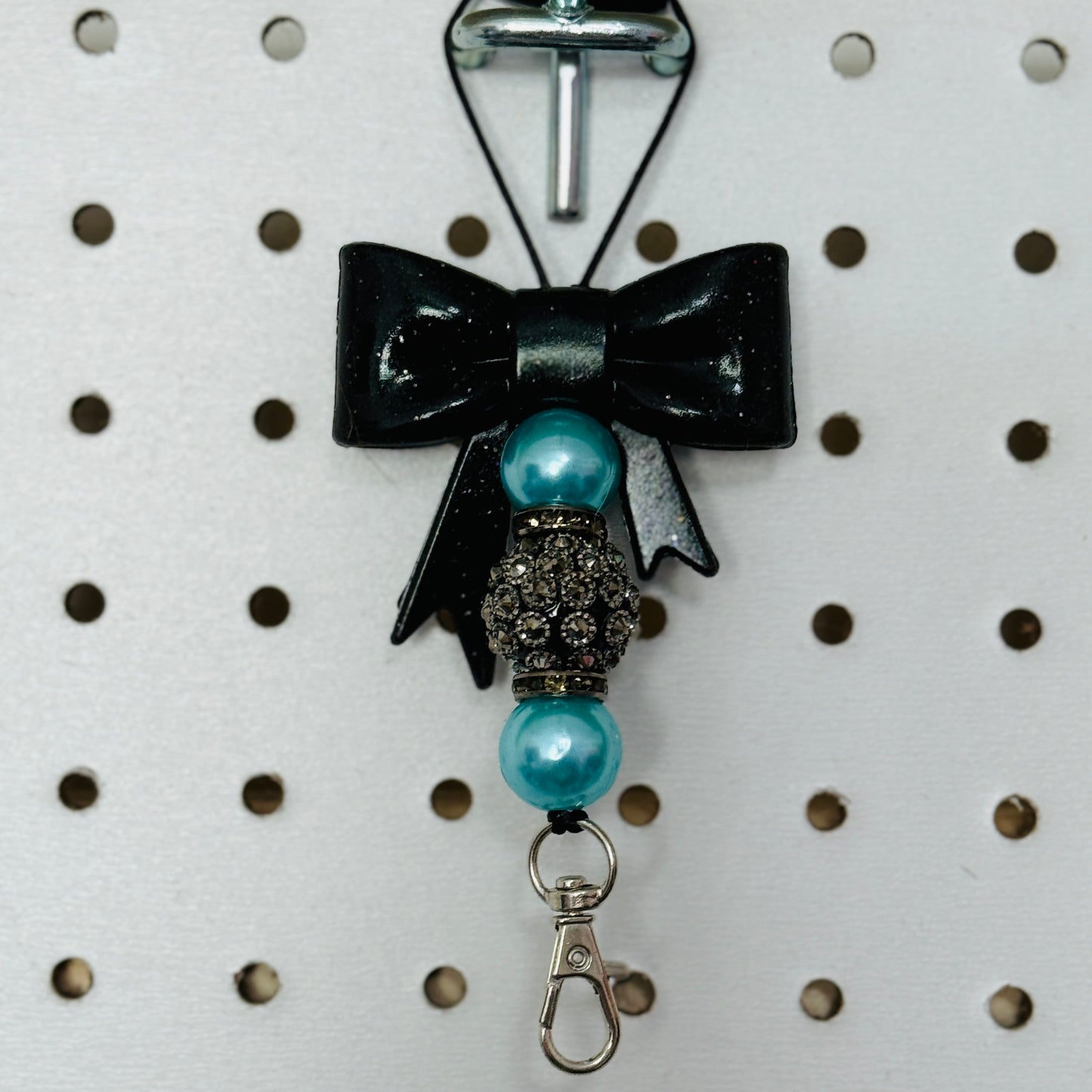 Black and Teal Freshie Hanger - RTS