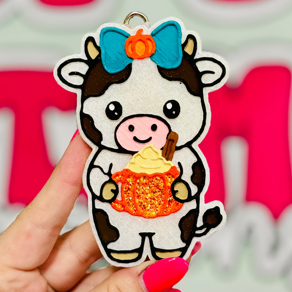 Cow with Pumpkin Mug Freshie - Pumpkin Spice - RTS