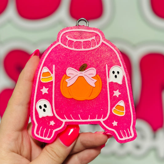 Pumpkin Sweater Freshie - Flannel Jacket - RTS