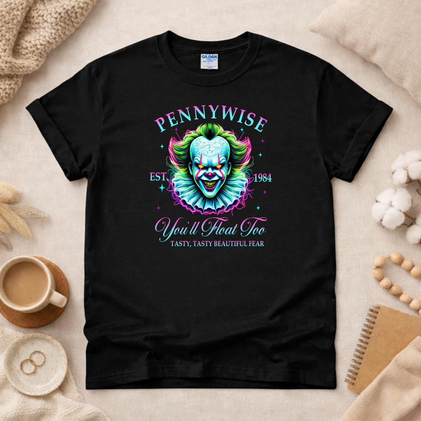 Neon Horror Shirt (Please leave a note with which design you would like)