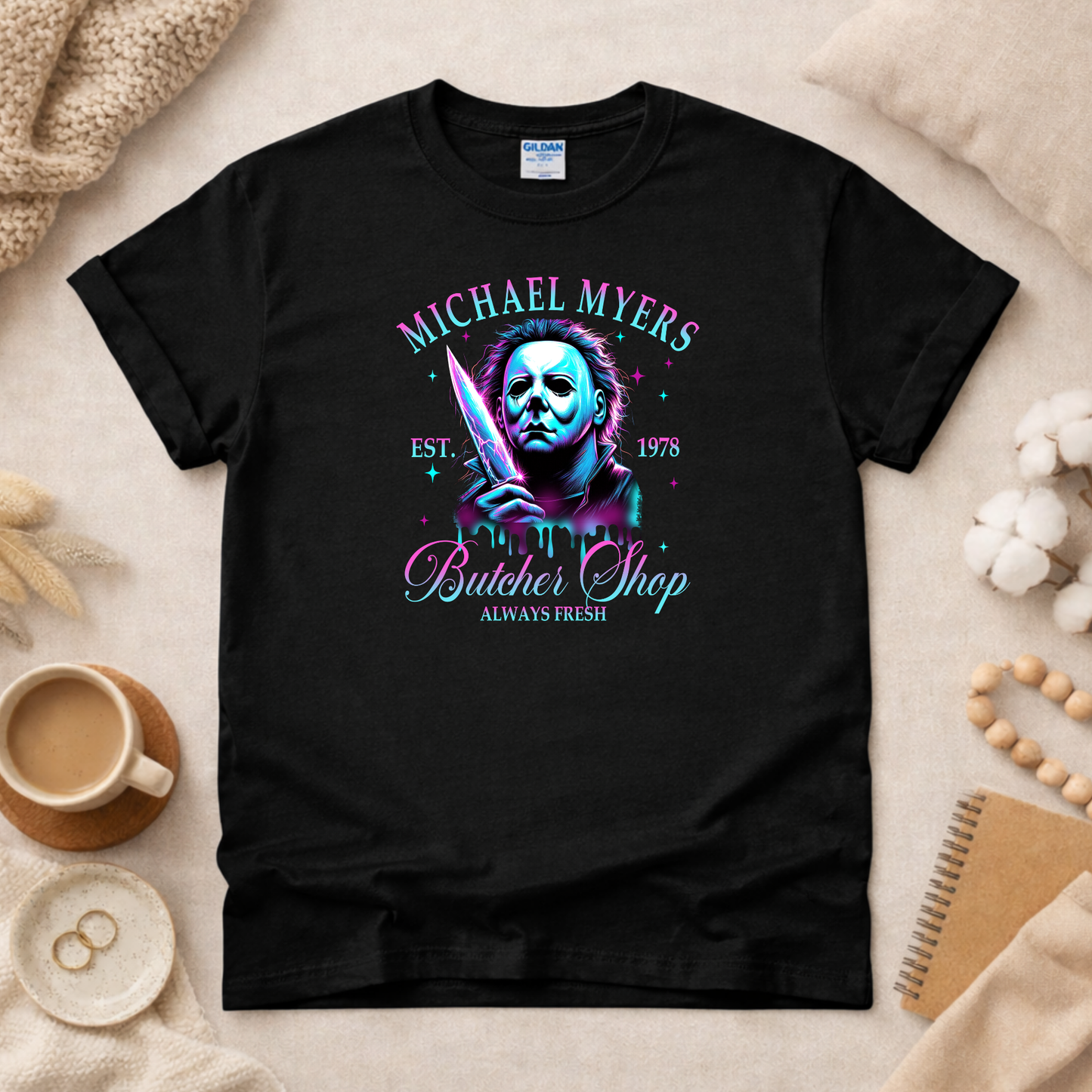 Neon Horror Shirt (Please leave a note with which design you would like)