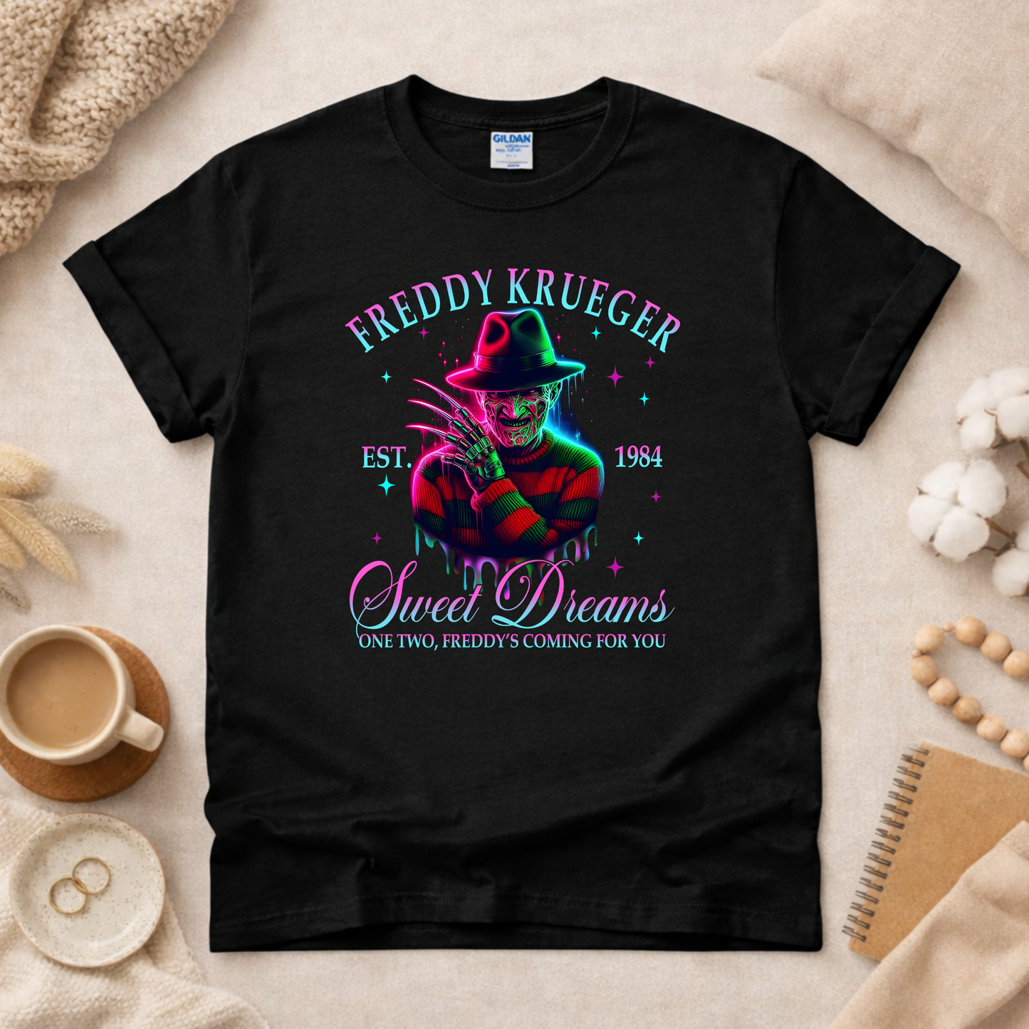Neon Horror Shirt (Please leave a note with which design you would like)