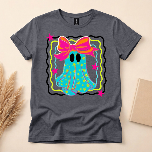 Neon Ghost with Bow Shirt