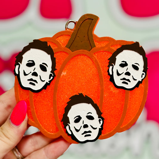 Scary Man Pumpkin Freshie - Mahogany Pumpkin - RTS