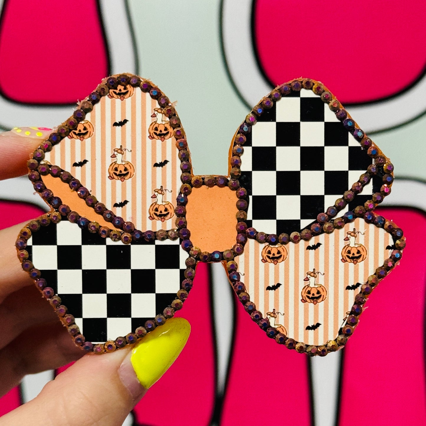 Orange Halloween Goose Bow Freshie - Pumpkin Pecan Waffles - RTS