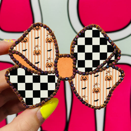 Orange Halloween Goose Bow Freshie - Pumpkin Pecan Waffles - RTS