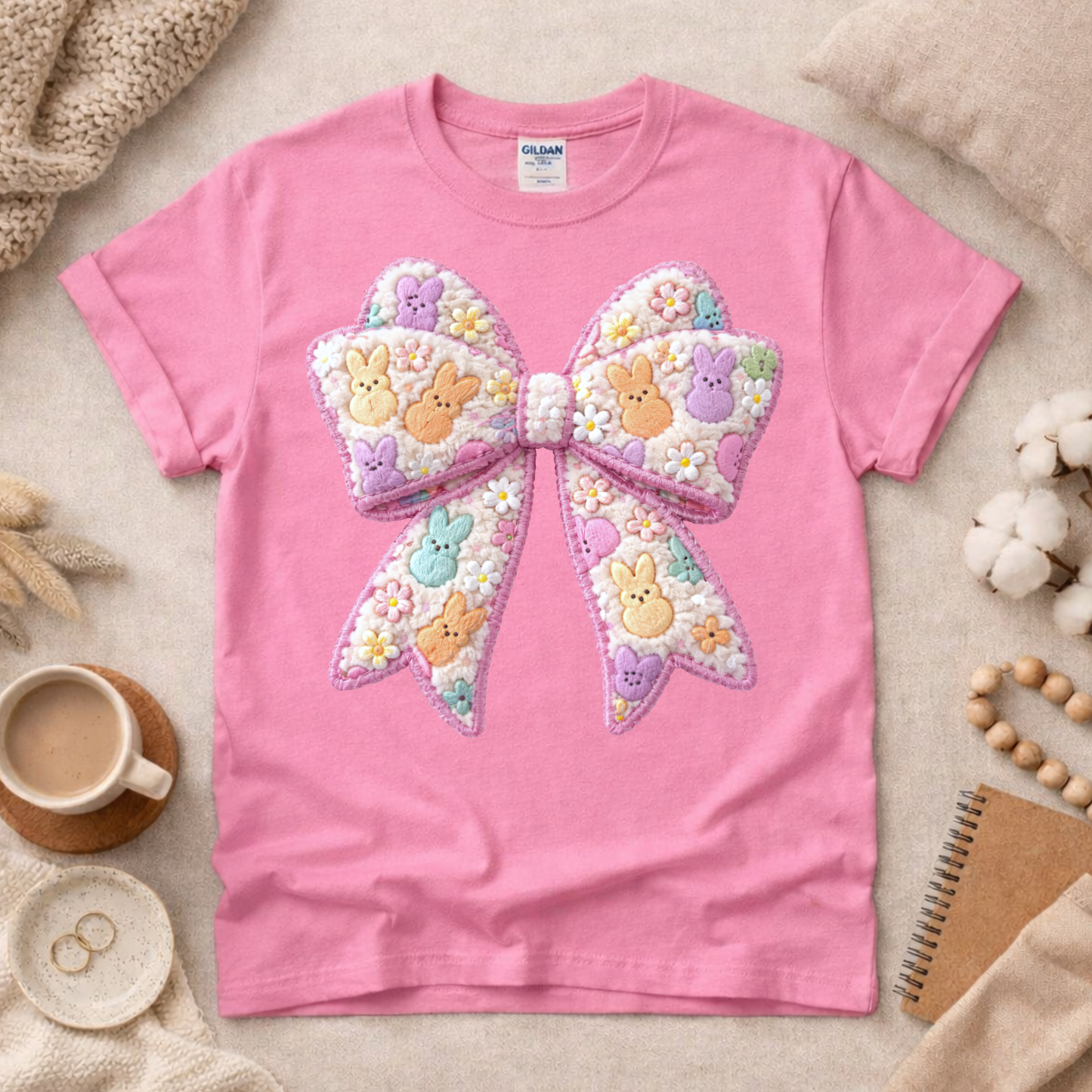 Marshmallow Bunny Bow Shirt