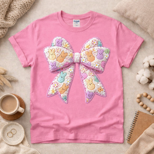 Marshmallow Bunny Bow Shirt