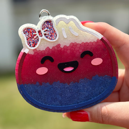 Red White and Blue Patriotic Dumpling Freshie - Butt Naked/Bikini Bottom - RTS