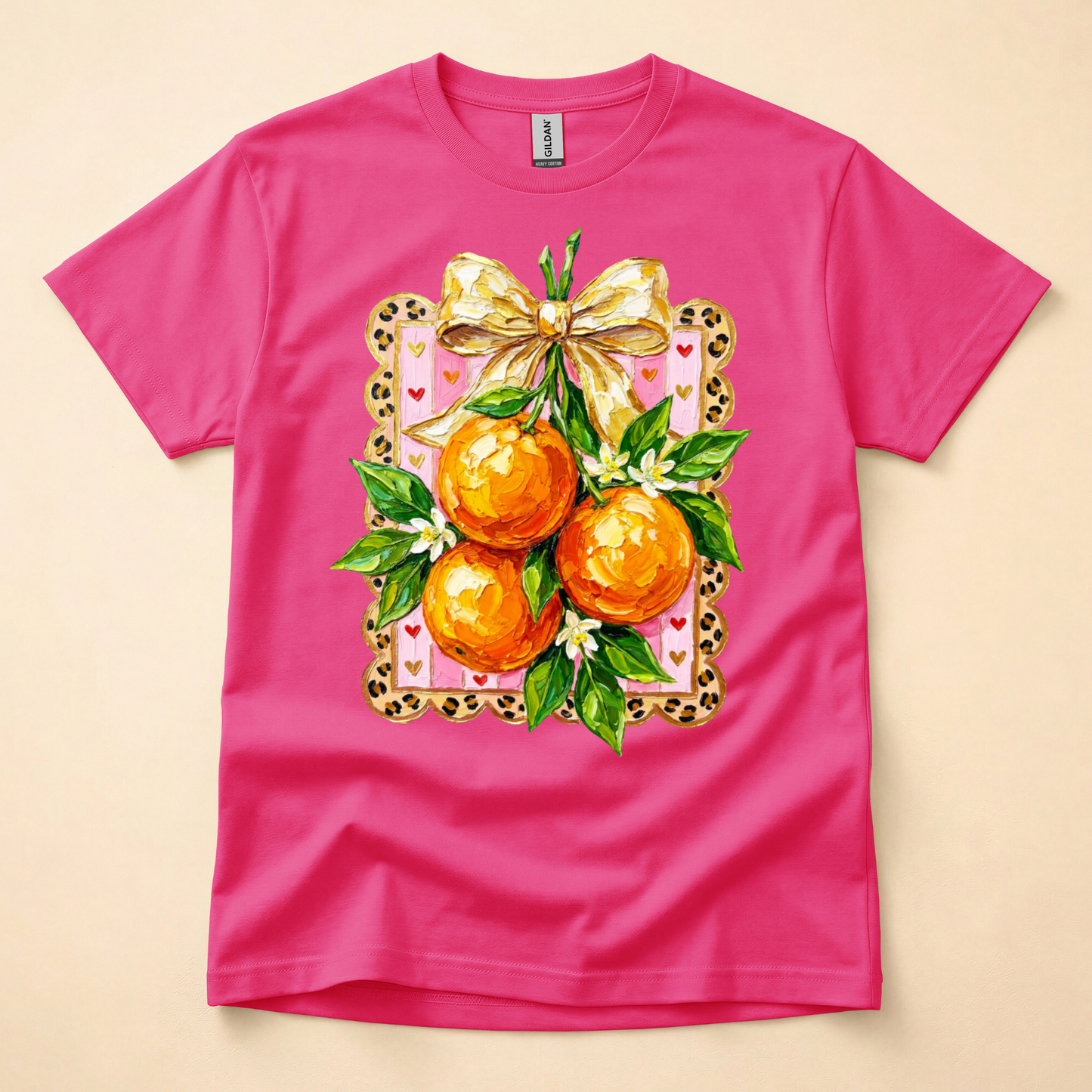 Brushstroke Painted Oranges Shirt