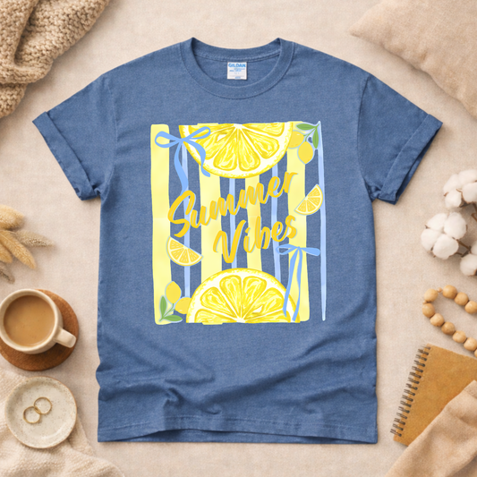 Summer Vibes Lemons and Bows Shirt