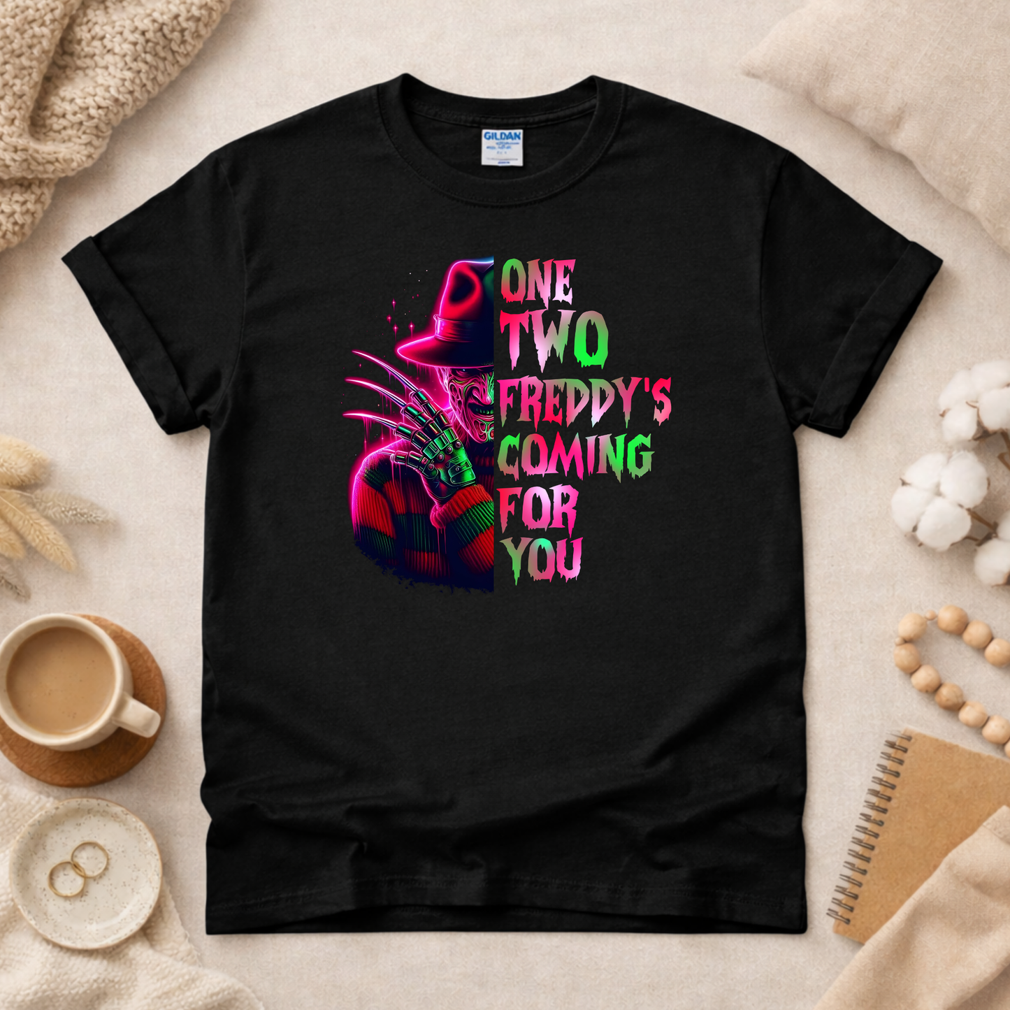 Neon Horror Shirt (Please leave a note with which design you would like)