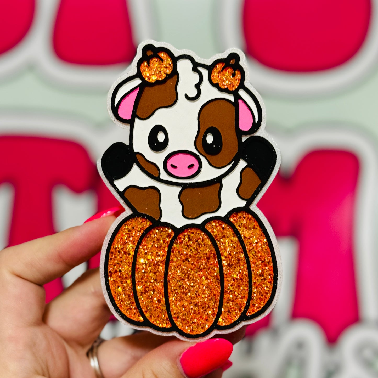 Cow in Pumpkin Freshie - Pumpkin Pecan Waffles - RTS
