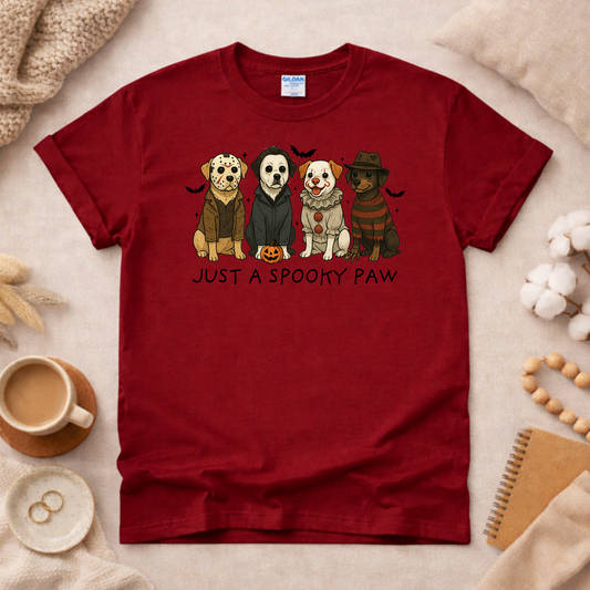 Spooky Paw (Black Words) Shirt