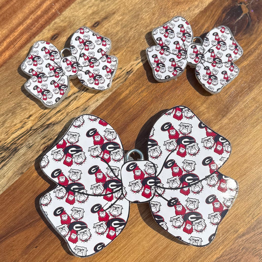 Dog Football Bow Freshie Set (1 Full Size & 2 Vents) - RTS