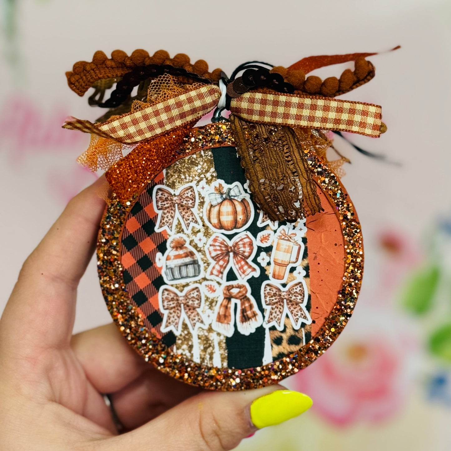 Fall Things Round with Bow Freshie - Witches Brew - RTS