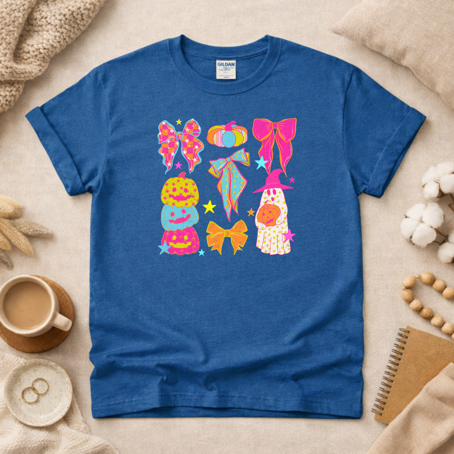 Halloween and Fall Bows Shirt (Please leave a note with which design you would like)