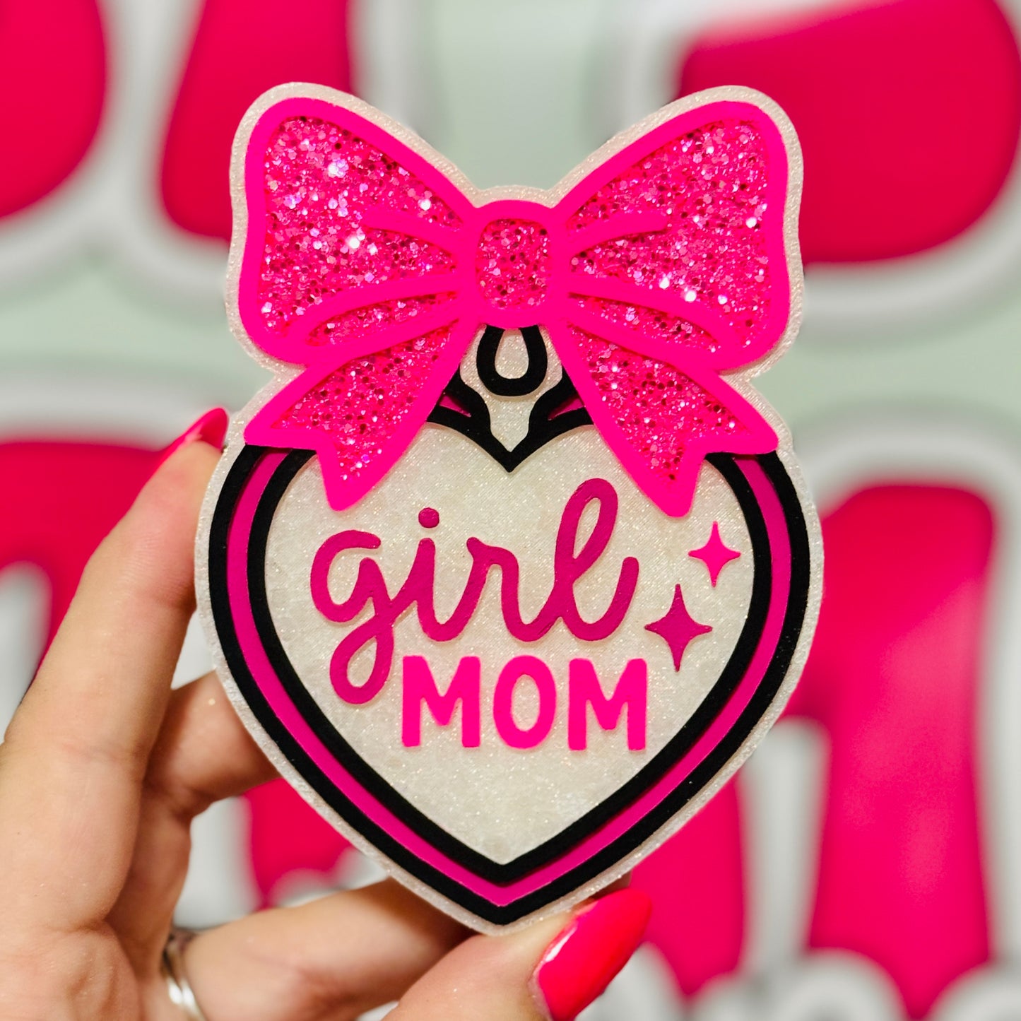 Girl Mom Locket Freshie - Volcano - RTS