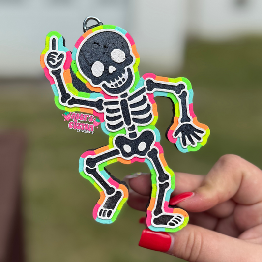 Neon Rainbow Skeleton Freshie - Witches Brew - RTS