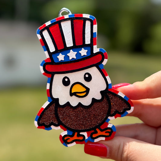 EJ the Eagle Freshie (glitter) - Vanilla Pineapple - RTS