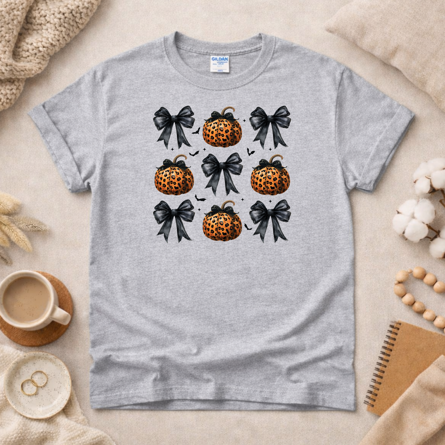 Halloween and Fall Bows Shirt (Please leave a note with which design you would like)