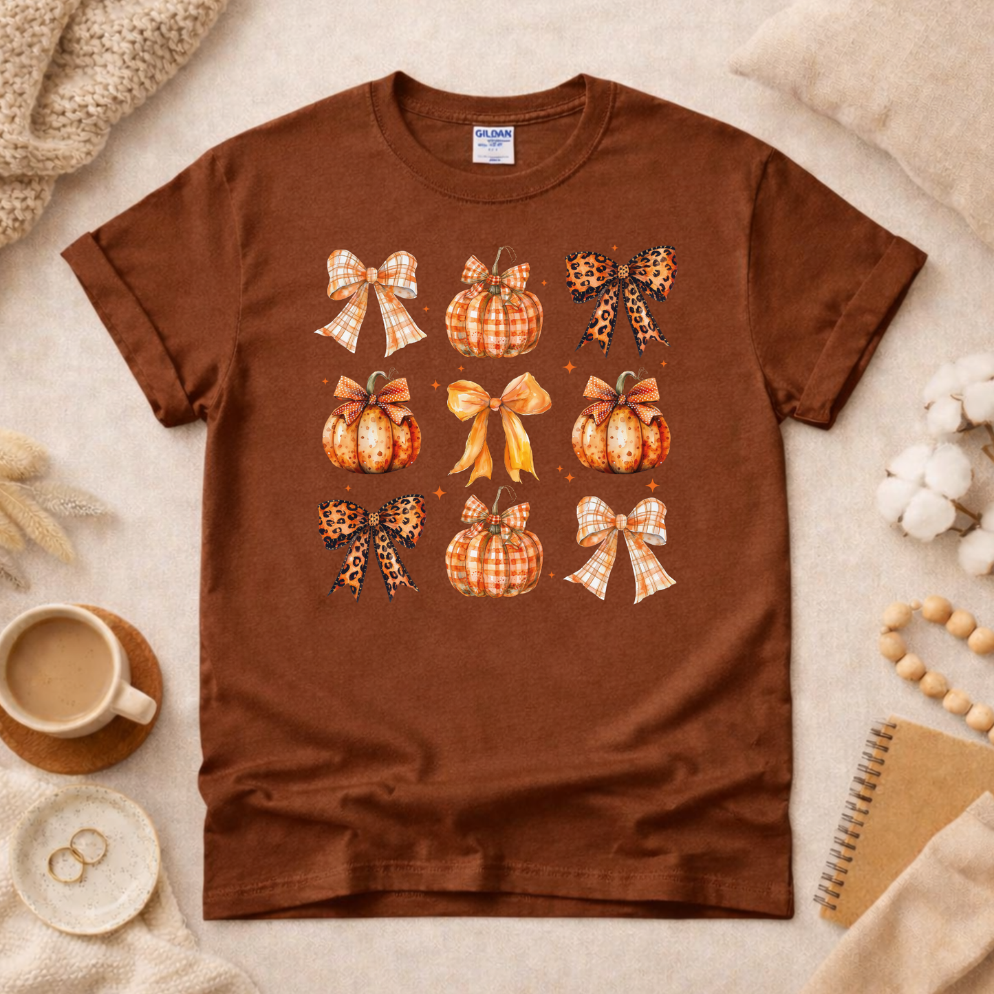 Halloween and Fall Bows Shirt (Please leave a note with which design you would like)