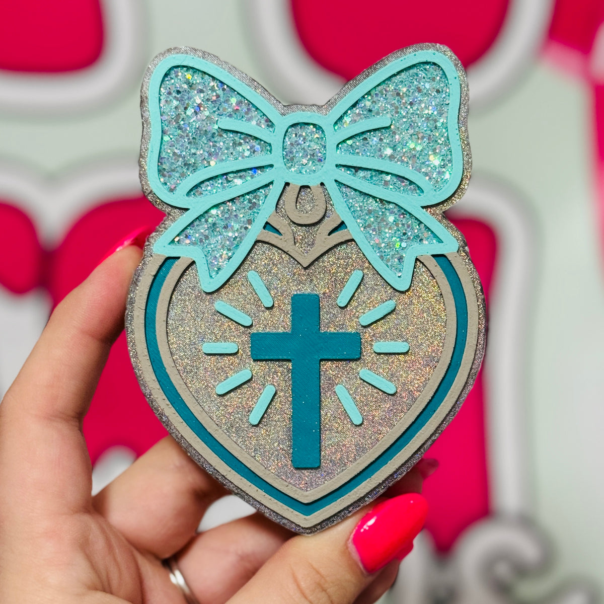 Cross Locket Freshie - Unicorn - RTS