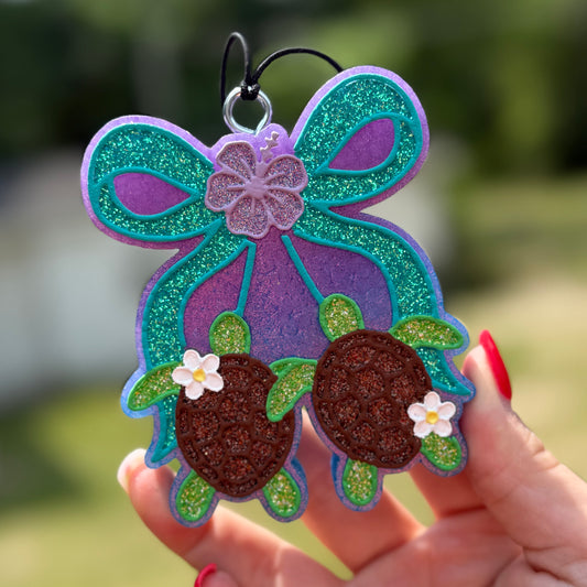 Turtle Cherries With Bow Freshie (purple/blue) - Viva la juicy - RTS