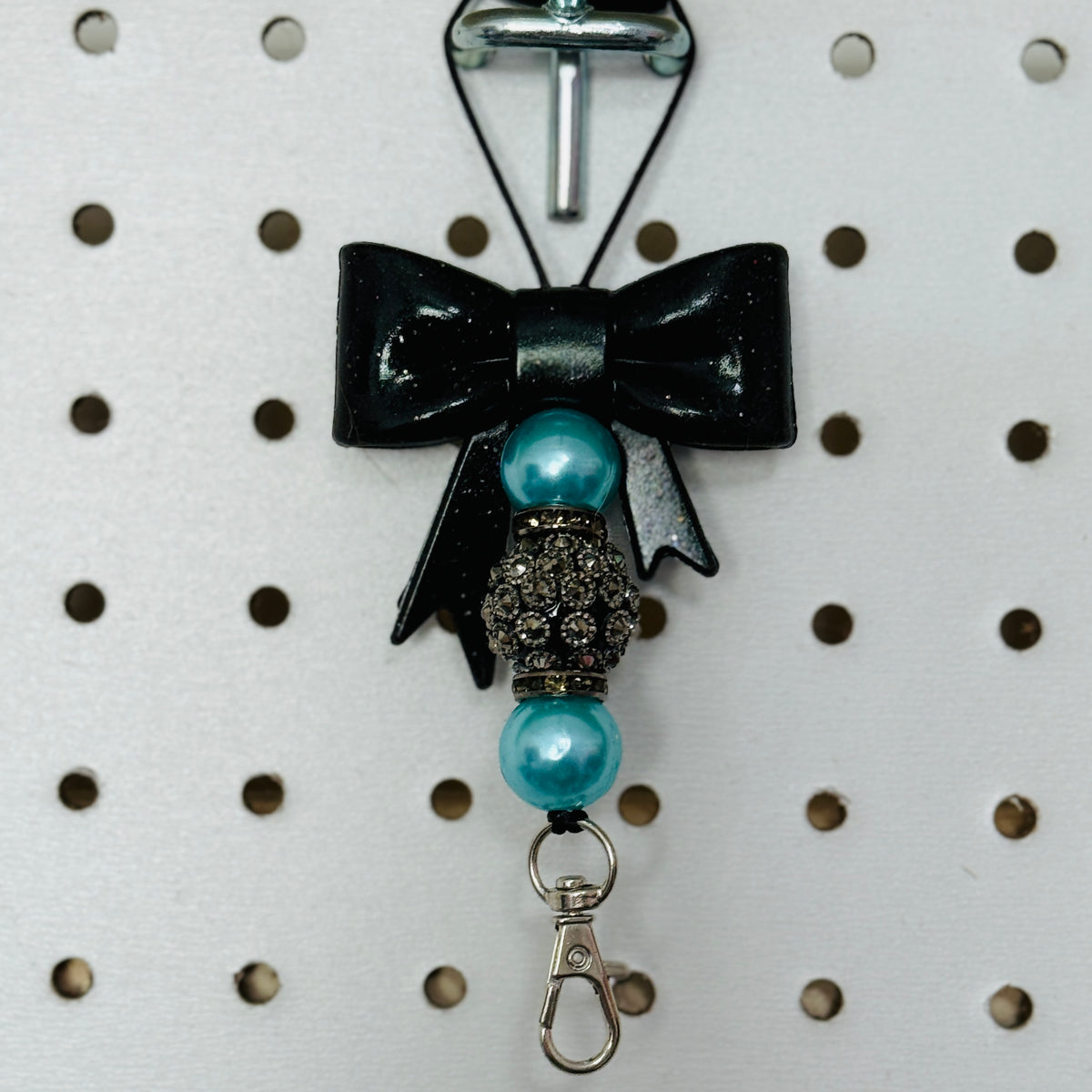 Black and Teal Freshie Hanger - RTS