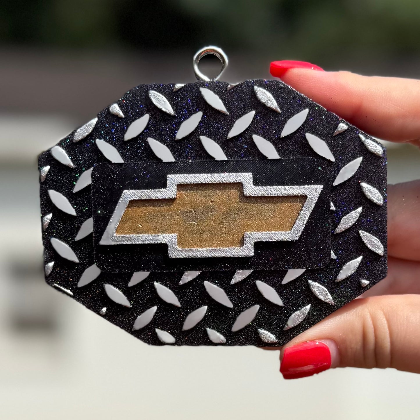 Gold Truck Emblem Diamond Plate Freshie - Aqua di Gio - RTS